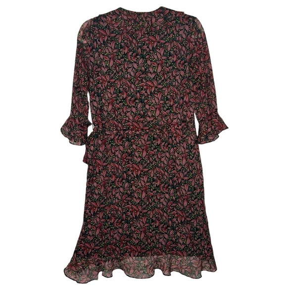 SELECTED Femme Leaf Print Wrap Dress - Picture 5 of 15